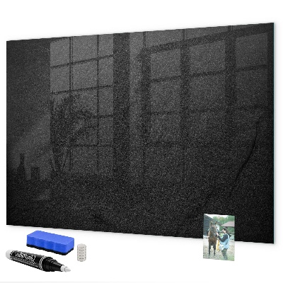 Decoratief glazen wandbord beschrijfbaar en magnetisch Notitie- en fotobord
