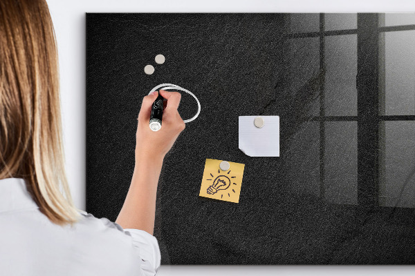 Decoratief glazen wandbord beschrijfbaar en magnetisch Notitie- en fotobord