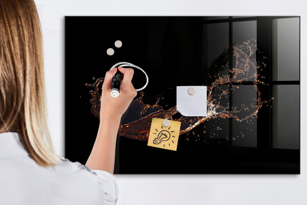 Decoratief glazen wandbord beschrijfbaar en magnetisch Creatief fotopresentatiebord
