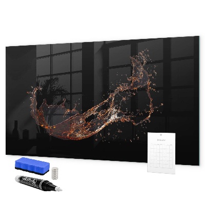 Decoratief glazen wandbord beschrijfbaar en magnetisch Creatief fotopresentatiebord