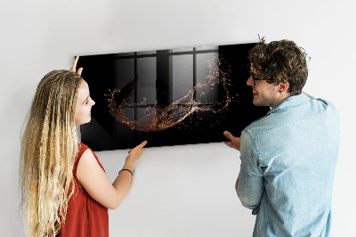 Decoratief glazen wandbord beschrijfbaar en magnetisch Creatief fotopresentatiebord