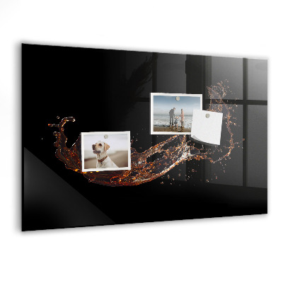 Decoratief glazen wandbord beschrijfbaar en magnetisch Creatief fotopresentatiebord