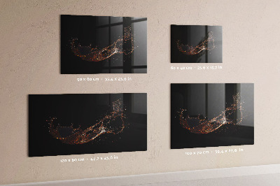 Decoratief glazen wandbord beschrijfbaar en magnetisch Creatief fotopresentatiebord