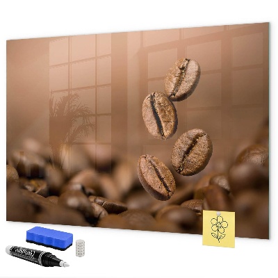 Memobord van glas met print inclusief neodymium magneten Een creatieve ruimte voor notities en foto's