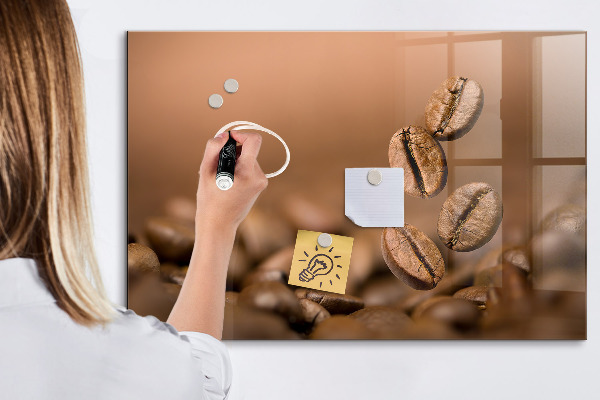 Memobord van glas met print inclusief neodymium magneten Een creatieve ruimte voor notities en foto's
