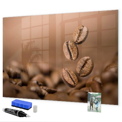 Memobord van glas met print inclusief neodymium magneten Een creatieve ruimte voor notities en foto's
