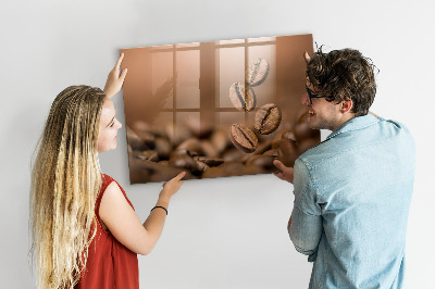 Memobord van glas met print inclusief neodymium magneten Een creatieve ruimte voor notities en foto's
