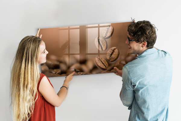 Memobord van glas met print inclusief neodymium magneten Een creatieve ruimte voor notities en foto's