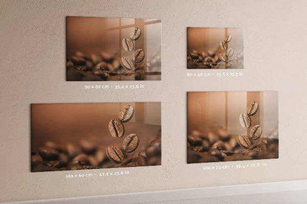 Memobord van glas met print inclusief neodymium magneten Een creatieve ruimte voor notities en foto's
