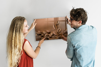 Memobord van glas met print inclusief neodymium magneten Een creatieve ruimte voor notities en foto's