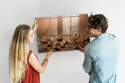 Memobord van glas met print inclusief neodymium magneten Een creatieve ruimte voor notities en foto's