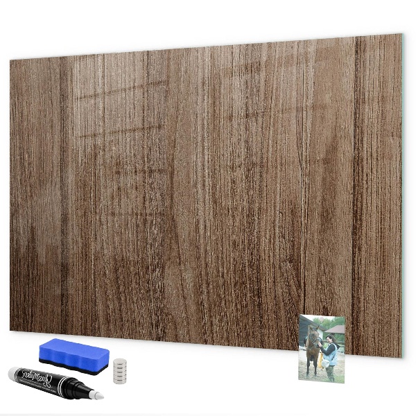 Decoratief glazen wandbord beschrijfbaar en magnetisch Notitie- en fotobord