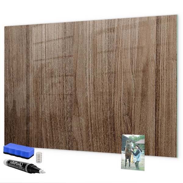Decoratief glazen wandbord beschrijfbaar en magnetisch Notitie- en fotobord