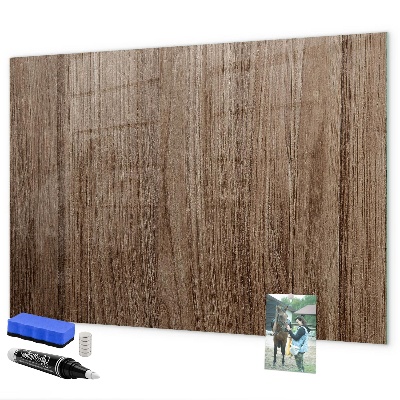 Decoratief glazen wandbord beschrijfbaar en magnetisch Notitie- en fotobord