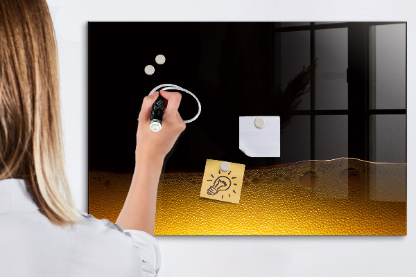 Memobord van glas met print inclusief neodymium magneten Magnetisch bord voor notities en foto's