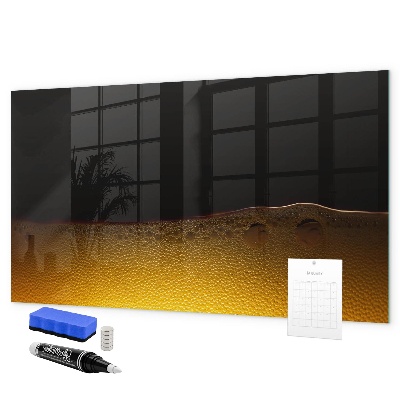 Memobord van glas met print inclusief neodymium magneten Magnetisch bord voor notities en foto's