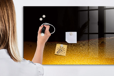 Memobord van glas met print inclusief neodymium magneten Magnetisch bord voor notities en foto's
