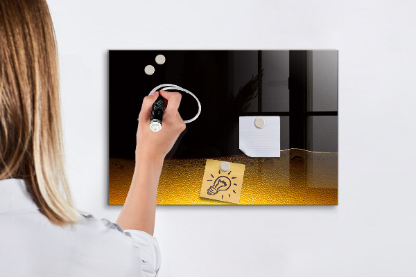 Memobord van glas met print inclusief neodymium magneten Magnetisch bord voor notities en foto's