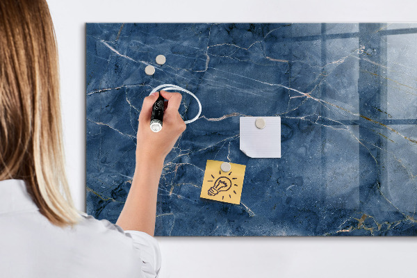 Memobord van glas met print inclusief neodymium magneten Magnetisch bord voor notities en foto's