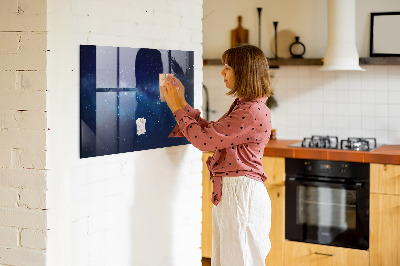 Decoratief glazen wandbord beschrijfbaar en magnetisch Magnetisch bord voor foto's en notities