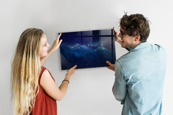 Decoratief glazen wandbord beschrijfbaar en magnetisch Magnetisch bord voor foto's en notities