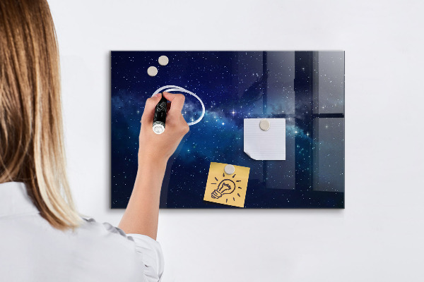 Decoratief glazen wandbord beschrijfbaar en magnetisch Magnetisch bord voor foto's en notities
