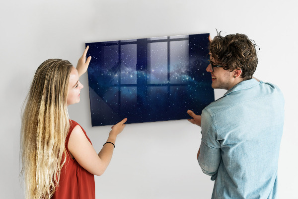 Decoratief glazen wandbord beschrijfbaar en magnetisch Magnetisch bord voor foto's en notities