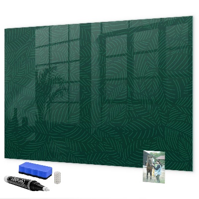 Decoratief glazen wandbord beschrijfbaar en magnetisch Notitie- en fotobord