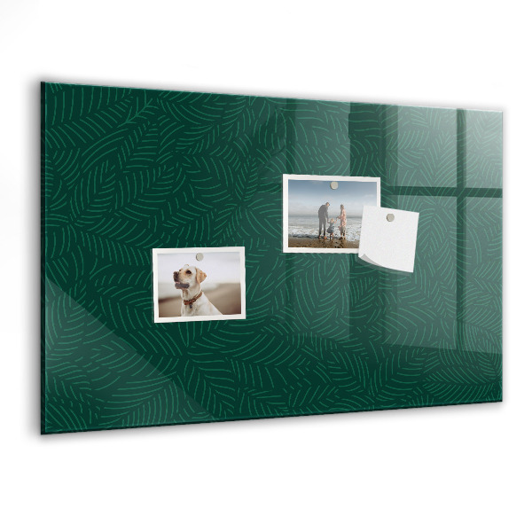 Decoratief glazen wandbord beschrijfbaar en magnetisch Notitie- en fotobord