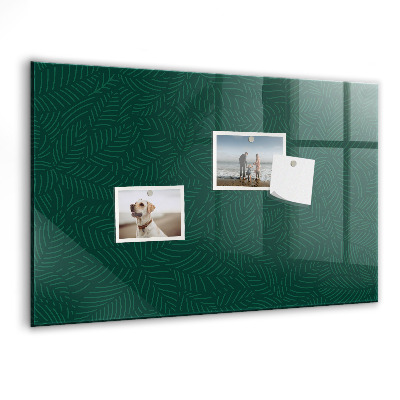 Decoratief glazen wandbord beschrijfbaar en magnetisch Notitie- en fotobord
