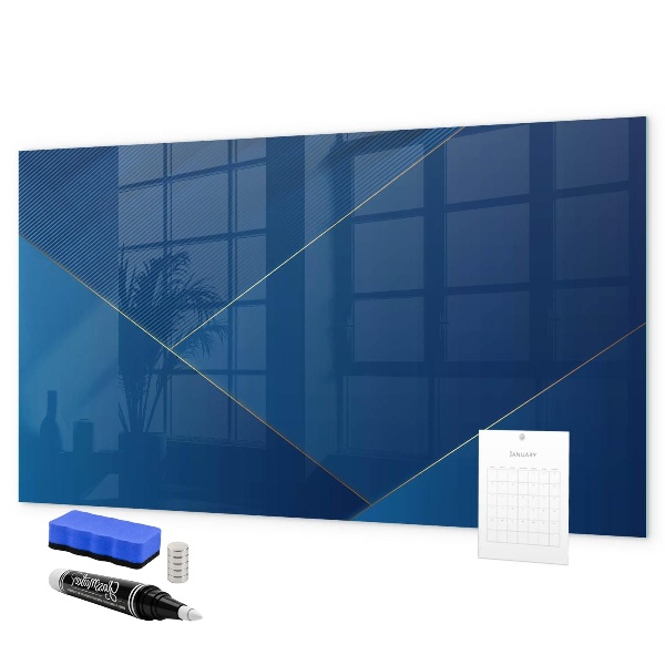 Memobord van glas met print inclusief neodymium magneten Modern prikbord voor notities en foto's