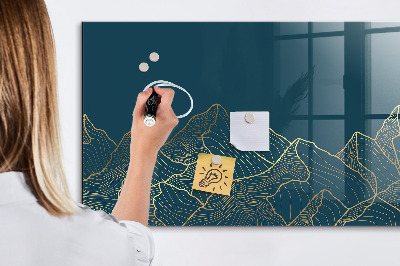 Decoratief glazen wandbord beschrijfbaar en magnetisch Modern prikbord voor notities en foto's