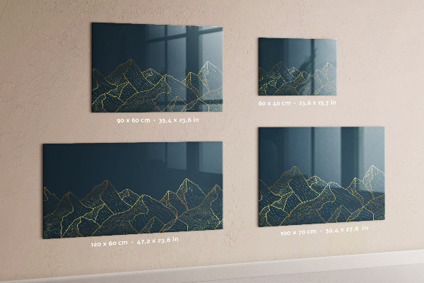Decoratief glazen wandbord beschrijfbaar en magnetisch Modern prikbord voor notities en foto's