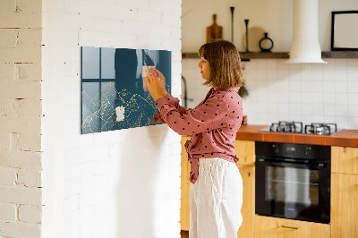 Decoratief glazen wandbord beschrijfbaar en magnetisch Modern prikbord voor notities en foto's