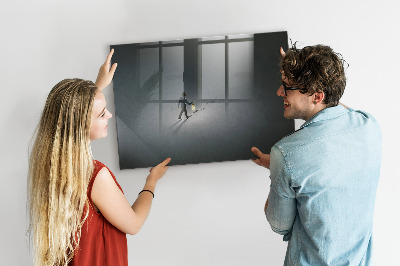 Decoratief glazen wandbord beschrijfbaar en magnetisch Magnetisch bord voor foto's en notities