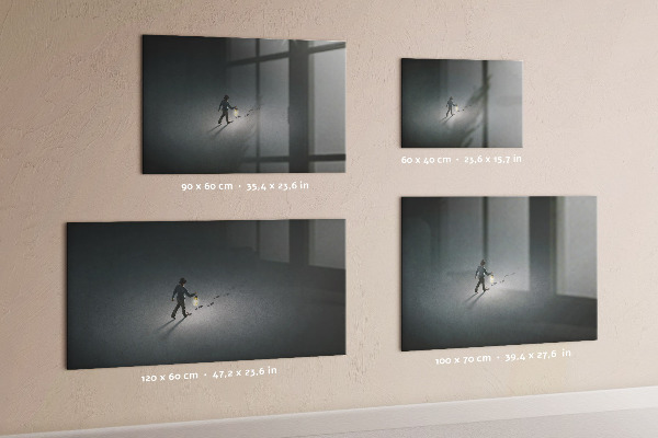 Decoratief glazen wandbord beschrijfbaar en magnetisch Magnetisch bord voor foto's en notities