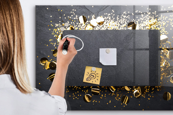 Decoratief glazen wandbord beschrijfbaar en magnetisch Creatief fotopresentatiebord
