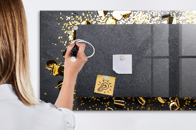 Decoratief glazen wandbord beschrijfbaar en magnetisch Creatief fotopresentatiebord