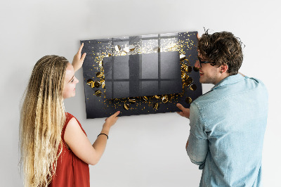 Decoratief glazen wandbord beschrijfbaar en magnetisch Creatief fotopresentatiebord