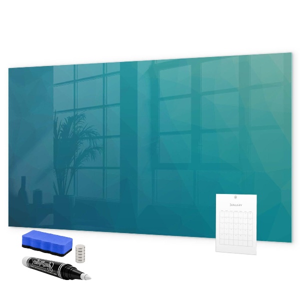 Memobord van glas met print inclusief neodymium magneten Praktische accessoires voor op kantoor en thuis.