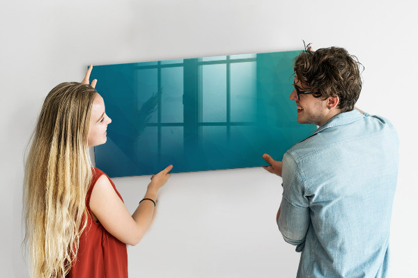 Memobord van glas met print inclusief neodymium magneten Praktische accessoires voor op kantoor en thuis.