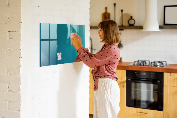 Memobord van glas met print inclusief neodymium magneten Praktische accessoires voor op kantoor en thuis.