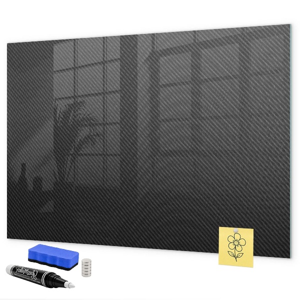 Decoratief glazen wandbord beschrijfbaar en magnetisch Notitie- en fotobord