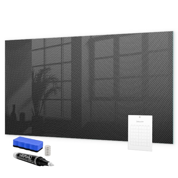Decoratief glazen wandbord beschrijfbaar en magnetisch Notitie- en fotobord