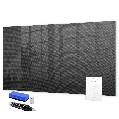 Decoratief glazen wandbord beschrijfbaar en magnetisch Notitie- en fotobord
