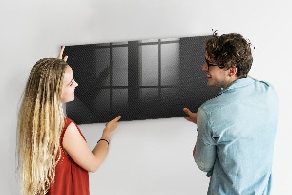 Decoratief glazen wandbord beschrijfbaar en magnetisch Notitie- en fotobord