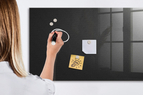 Decoratief glazen wandbord beschrijfbaar en magnetisch Notitie- en fotobord