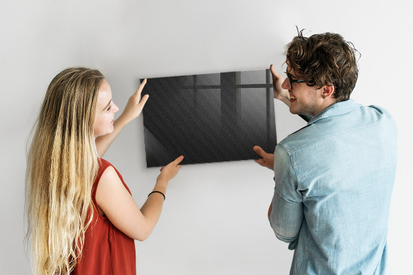 Decoratief glazen wandbord beschrijfbaar en magnetisch Notitie- en fotobord