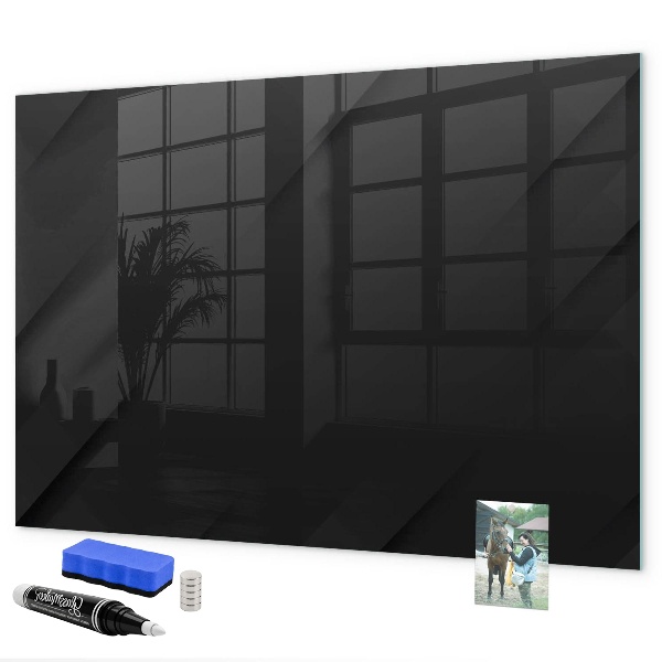 Memobord van glas met print inclusief neodymium magneten Memobord met magneten en foto's