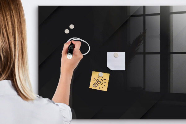 Memobord van glas met print inclusief neodymium magneten Memobord met magneten en foto's